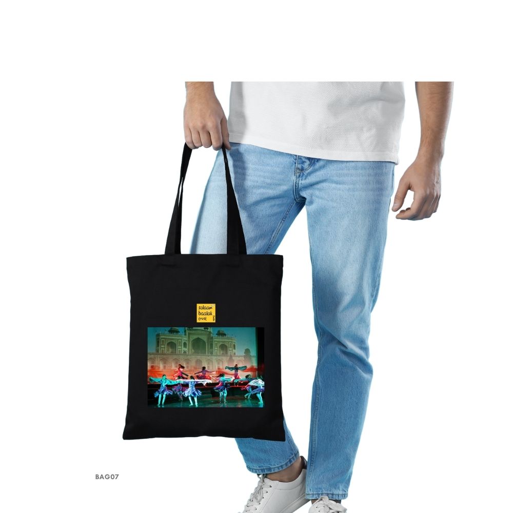 black-tote-bag-indian-dance-print